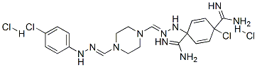 N,N<i></i>'<i></i>'-bis[[(4-chlorophenyl)amino]iminomethyl]piperazine-1,4-dicarboxamidine dihydrochloride 结构式