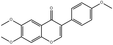 4<i></i>',6,7-三甲氧基异黄酮 结构式