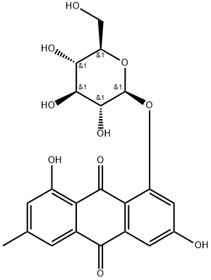 大黃素-8-Β-D-吡喃葡萄糖苷 結構式