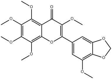 3,5,6,7,8,3<i></i>'-Hexamethoxy-
4<i></i>',5<i></i>'-methylenedioxyflavone 结构式