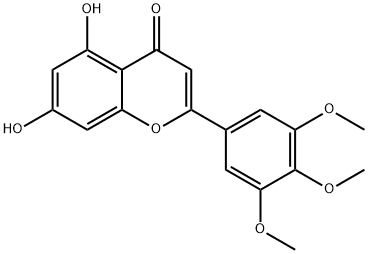 5,7-二羟基-3<i></i>',4<i></i>',5<i></i>'-三甲氧基黄酮 结构式
