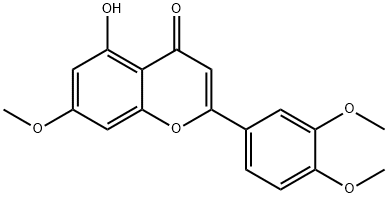 5-羟基-7,3<i></i>',4<i></i>'-三甲氧基黄酮 结构式