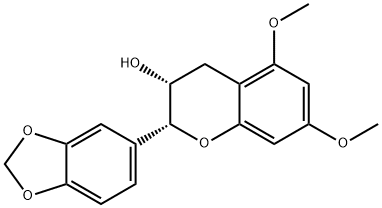 (2R-CIS)-2-(1,3-苯并二惡茂-5-基)-3,4-二氫-5,7-二甲氧基-2H-1-苯并吡喃-3-醇 結(jié)構(gòu)式