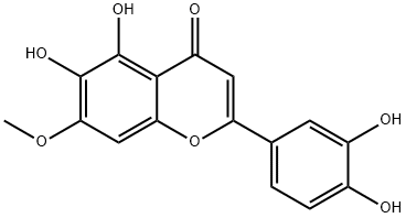 5,6,3<i></i>',4<i></i>'-四羟基-7-甲氧基黄酮 结构式
