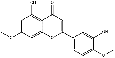 5,3<i></i>'-二羟基-7,4<i></i>'-二甲氧基黄酮 结构式