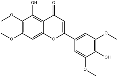4<i></i>',5-二羟基-3<i></i>',5<i></i>',6,7-四甲氧基黄酮 结构式