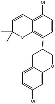 (3R)-3,4-二氢-2<i></i>',2<i></i>'-二甲基-[3,8<i></i>'-联-2H-1-苯并吡喃]-5<i></i>',7-二醇 结构式