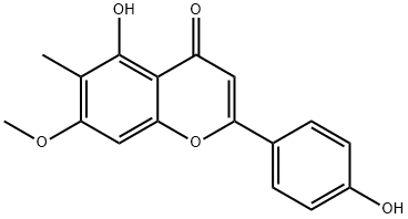 5-羥基-2-(4-羥基苯基)-7-甲氧基-6-甲基-4H-1-苯并吡喃-4-酮 結構式