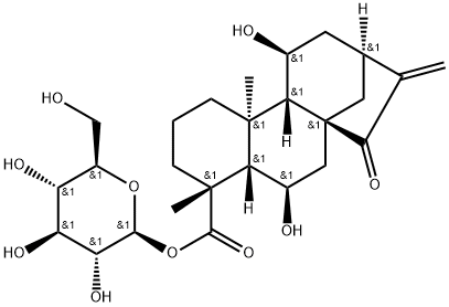 等效-6,11-二羥基-15-氧代-16-貝殼杉烯-19-酸 BETA-D-吡喃葡萄糖酯 結(jié)構(gòu)式