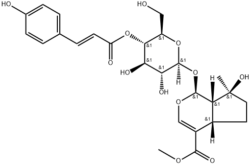 4<i></i>'-O-反式对香豆酰玉叶金花甙酸甲酯 结构式