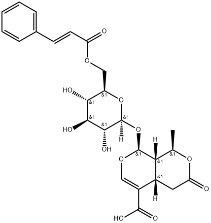 6<i></i>'-O-反式-肉桂酰 8-表金吉苷酸 结构式