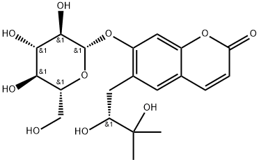 (R)-白花前胡醇 7-O-BETA-D-吡喃葡萄糖苷 結(jié)構(gòu)式
