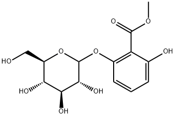 6-(BETA-D-吡喃葡萄糖氧基)水楊酸甲酯 結(jié)構(gòu)式
