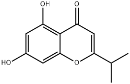 5,7-二羥基-2-(1-甲基乙基)-4H-1-苯并吡喃-4-酮 結構式