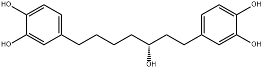 (R)-1,7-雙-(3,4-二羥基苯基)-5-羥基庚烷 結構式