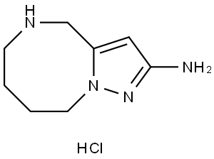 4,5,6,7,8,9-六氫吡唑并[1,5-A][1,4]重氮嗪-2-胺鹽酸鹽 結(jié)構(gòu)式