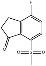 4-氟-7-(甲基磺?；?-2,3-二氫-1H-茚滿-1-酮 結(jié)構(gòu)式