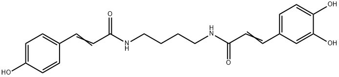N-对香豆酰-N<i></i>'-咖啡酰腐胺 结构式