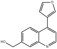 4-呋喃-7-羟基甲基喹啉 结构式