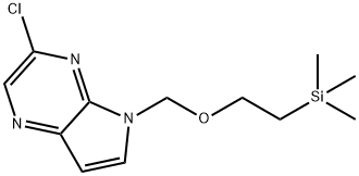 3-氯-5-((2-(三甲基硅基)乙氧基)甲基)-5H-吡咯[2,3-B]吡嗪 结构式