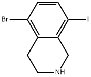 5-溴-8-碘-1,2,3,4-四氢异喹啉 结构式