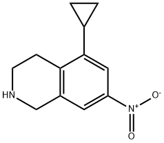 5-环丙基-7-硝基-1,2,3,4-四氢异喹啉 结构式