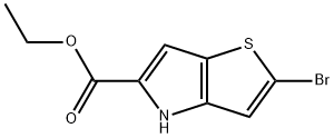 2-溴-4H-噻吩并[3,2-B]吡咯-5-羧酸乙酯 結(jié)構(gòu)式