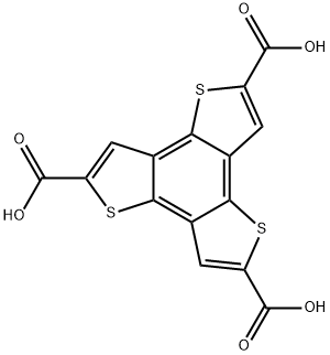 苯并[1,2-b:3,4-b<i></i>':5,6-b<i></i>']三噻吩-2,5,8-三羧酸 结构式