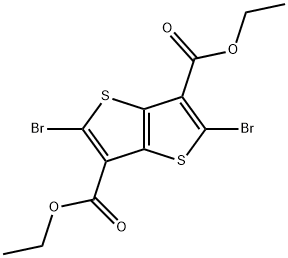 2,5-二溴噻吩并[3,2-B]噻吩-3,6-二羧酸二乙酯 結(jié)構(gòu)式
