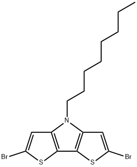 2,6-二溴-4-正辛基二噻吩并[3,2-B:2<i></i>',3<i></i>'-D]吡咯 結(jié)構(gòu)式