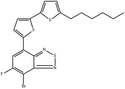 4-溴-5-氟-7-(5<i></i>'-己基-[2,2<i></i>'-联噻吩]-5-基)苯并[C][1,2,5]噻二唑 结构式
