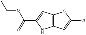2-氯-4H-噻吩并[3,2-B]吡咯-5-羧酸乙酯 结构式
