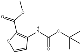 3-(叔丁氧羰基氨基)噻吩-2-羧酸甲酯 結(jié)構(gòu)式