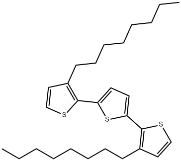 3-辛基-5<i></i>'-(3-辛基噻吩-2-基)-2,2<i></i>'-聯(lián)噻吩 結(jié)構(gòu)式