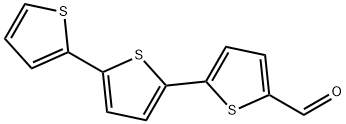 2,2‘:5<i></i>',2”-三噻吩-5-甲醛 结构式