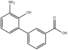 3<i></i>'-氨基-2<i></i>'-羟基-[1,1<i></i>'-联苯]-3-甲酸 结构式