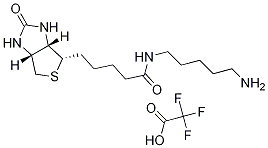(3aS，4S，6aR)-N-(5-氨基戊基)六氢-2-氧代-1H-噻吩并[3，4-d]咪唑-4-戊酰胺三氟乙酸盐 结构式