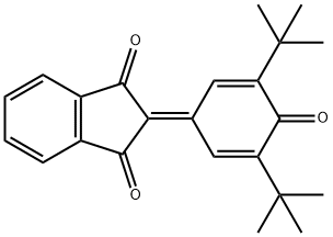 2-(3,5-二叔丁基-4-氧代環(huán)己烷-2,5-二烯-1-亞基)-1H-茚-1,3(2H)-二酮 結(jié)構(gòu)式