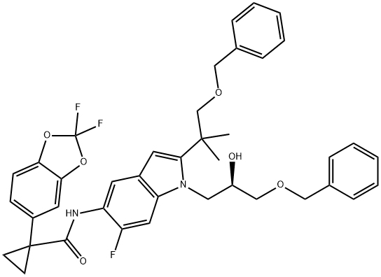 6-(R)-N-(1-(3-(苄氧基)-2-羟基丙基)-2-(1-(苄氧基)-2-甲基丙-2-基) 结构式