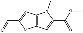METHYL 2-FORMYL-4-METHYL-4H-FURO[3,2-B]PYRROLE-5-CARBOXYLATE 結(jié)構(gòu)式