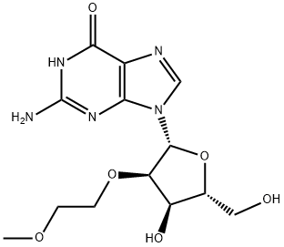 2<i></i>'-O-(2-甲氧乙基)鸟苷 结构式