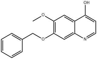 7-苄氧基-4-羟基-6-甲氧基喹啉 结构式