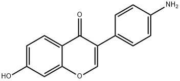 3-(4-氨基苯基)-7-羟基-4H-色满-4-酮 结构式