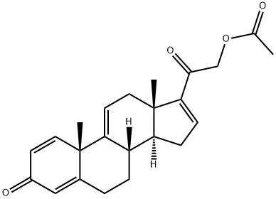 21-羟基孕甾-1,4,9(11),16-四烯-3,20-二酮-21-醋酸酯 结构式