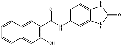 5-(2<i></i>'-羟基-3<i></i>'-萘甲酰胺基)-2-苯并咪唑酮 结构式