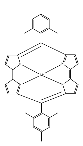 NICKEL, [6,15-BIS(2,4,6-TRIMETHYLPHENYL)-19,20,21,22-TETRAAZAPENTACYCLO[14.2.1.12,5.17,10.111,14]DOCOSA-1(19),2,4,6,8,10(21),11,13,15,17-DECAENATO(2-)-ΚN19,ΚN20 結(jié)構(gòu)式