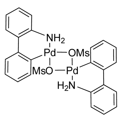 (2<i></i>'-氨基-1,1<i></i>'-联苯-2-基)甲磺酰钯(II)二聚体 结构式