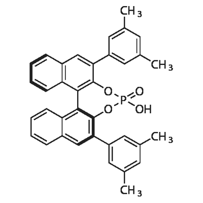 (S)-3,3<i></i>'-双(3,5-二甲基苯基)-1,1<i></i>'-联萘酚磷酸酯 结构式