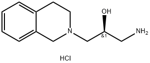 (2S)-1-氨基-3-(1,2,3,4-四氢异喹啉-2-基)-2-丙醇盐酸盐 结构式