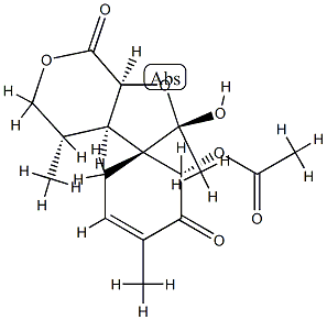 (1S,2<i></i>'R,3<i></i>'AR,4<i></i>'S,6S,7<i></i>'AS)-REL-(-)- 6-(乙酰氧基)-3<i></i>'A,4<i></i>',5<i></i>',7<i></i>'A-四氢-2<i></i>'-羟基-2<i></i>',4,4<i></i>'-三甲基螺[3-环己烯-1,3<i></i>'(2<i></i>'H)-[7H]呋喃并[2,3-C]吡喃]-5,7<i></i>'-二酮 结构式